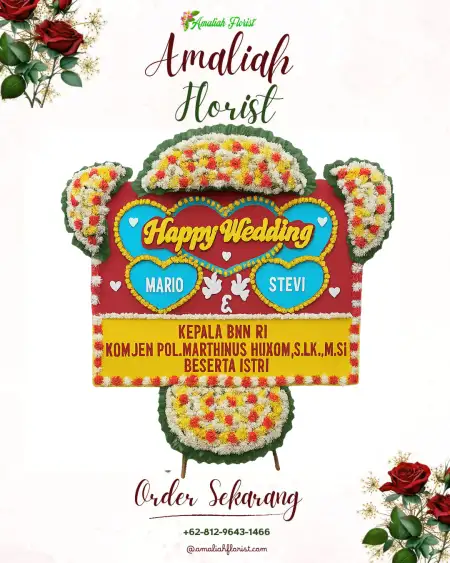 Papan Bunga Pernikahan Teluk Kabung Tengah